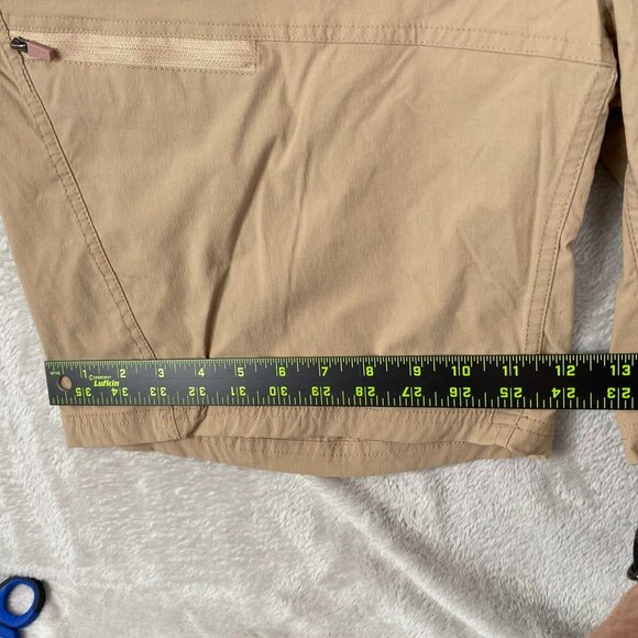 Reel Life Men's Shorts XXL Tan Lightweight Nylon/Spandex with Pocket Details - Picture 6 of 12